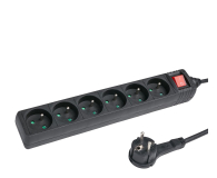 HAMA Listwa zasilająca Standard 6gn, 3m, czarna - 1416387 - zdjęcie 2